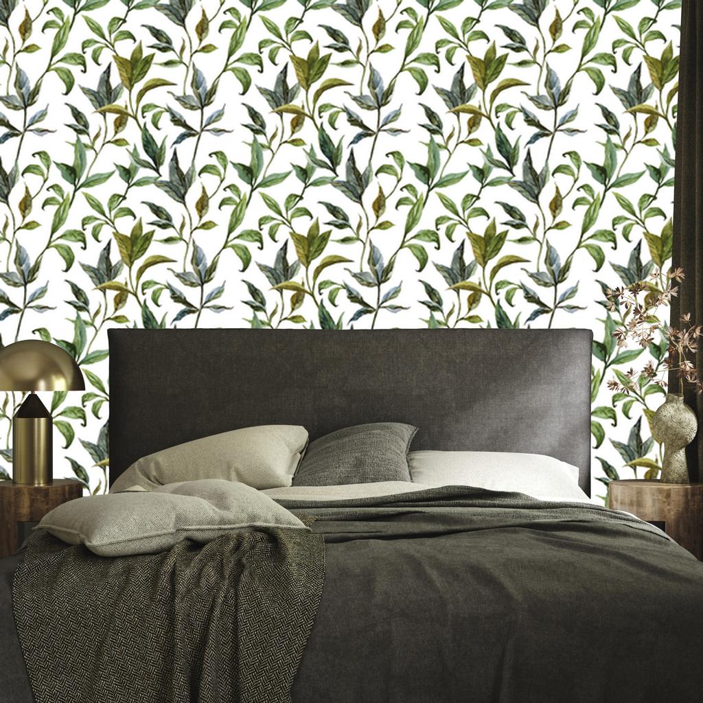 Watercolor Leaves Wallpaper for Living Room and Bedroom 50x1000