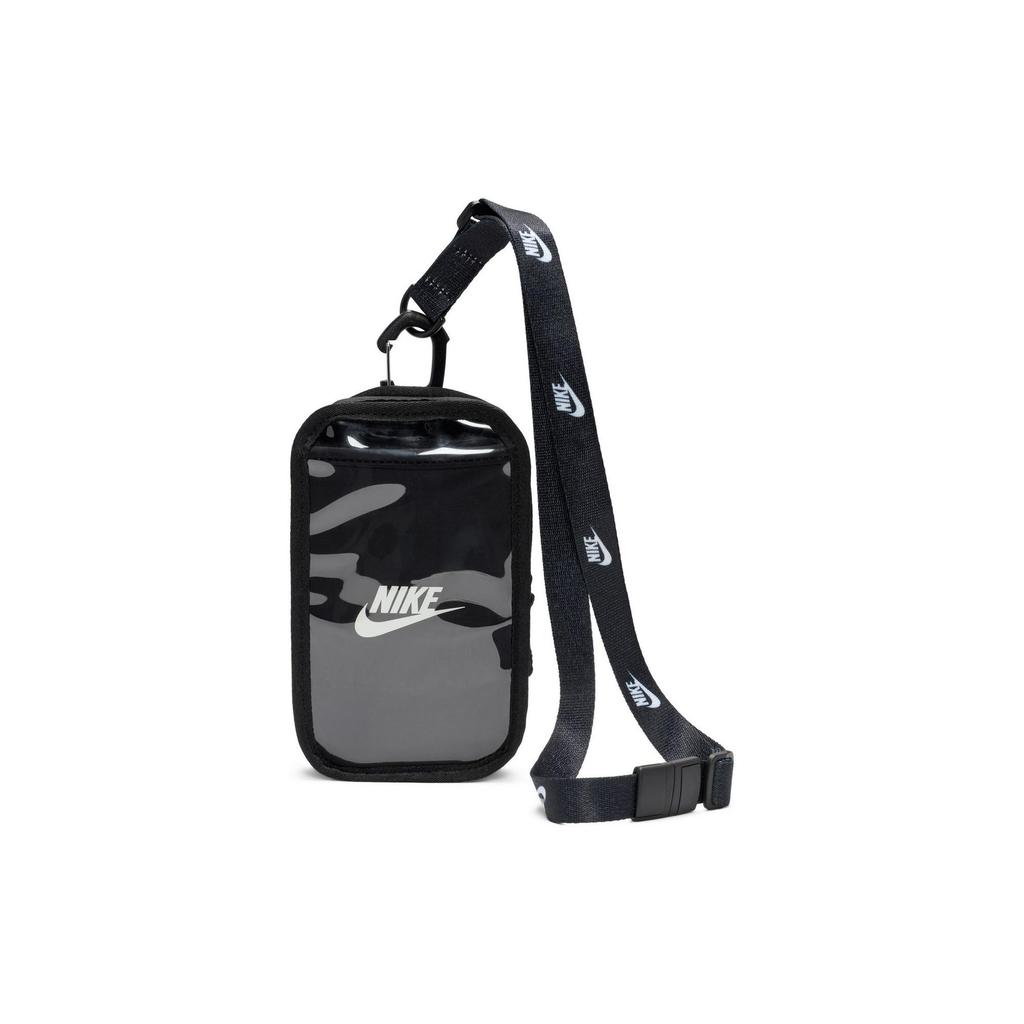 Nike Club Polyester Polyurethane One Shoulder Crossbody Cell Phone Pouch Regular Unisex Black HF3595-091