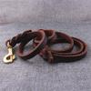 Strong Genuine Leather Dog Leash with Softening Treatment Comfortable Handle for Medium and Large German Shepherd Dogs