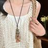 Bohemian flower pendant necklace niche retro versatile collarbone chain fashion temperament high-end jewelry