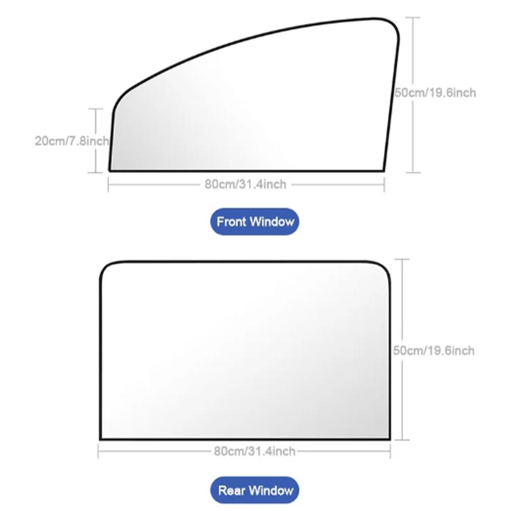 2Pc/Set Magnet Car Side Window Curtain Privacy Curtains for Car Sun Shade Summer Sunshades UV Reflection Front/Back Window
