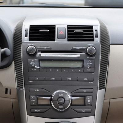 Carbon Fiber Central Console Side Cover Trim Strip For Toyota Corolla 2006-2012