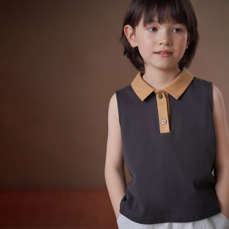 Hacikis Kids Sleeveless Cotton Polo Vest 120