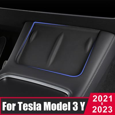 Für Tesla Modell 3 Y 2022 2023 Silikon Wireless Charging Pad Non-Slip Matte Staub-Proof Ladegerät Schützen Abdeckung auto