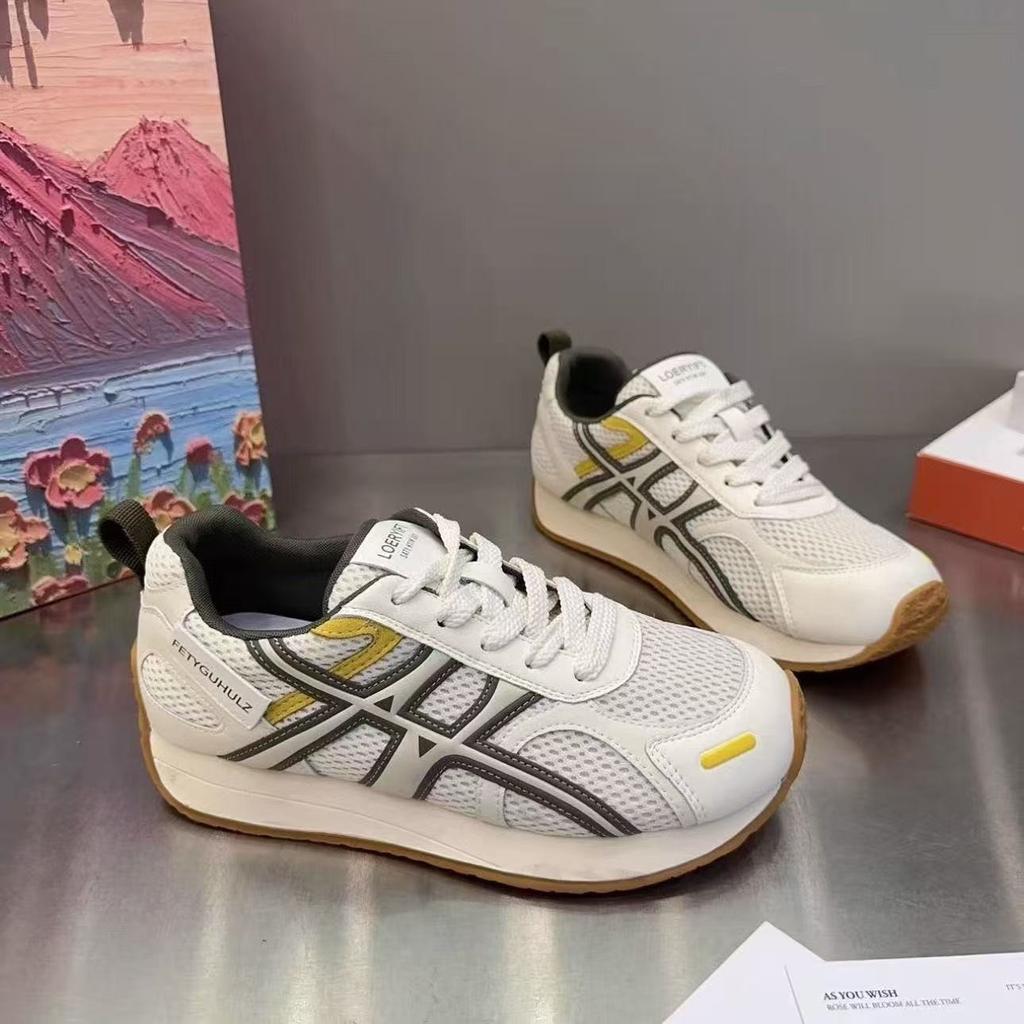 European Products 2025 Autumn New Thick-soled German Training Shoes Women's Mesh Breathable Casual Sports Shoes Fashion Trend Versatile Shoes