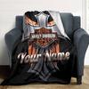 1pc HarleyDavidson Blanket with Custom Name, Gift, for Men and Women, Soft Blanket, Good for Sofa Bed Couch Travel, Lightweight Flannel Blanket