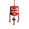 Handmade Chinese Fu Word Wind Chimes Red Lucky Lion Sachet Pendant  Spring Festival