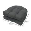 2 Pcs 45cm Chair Cushions Waterproof U-Shaped Overstuffed Seat Cushions Cotton Filling Patio Pillow For Outdoor Rattan Chair