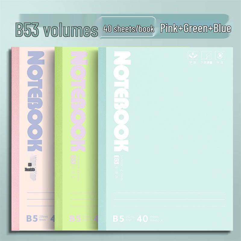 Vibrant Color Block A5/B5 Notebook - Ideal for Students, Soft Cover, No Ink Bleed, Smooth Writing