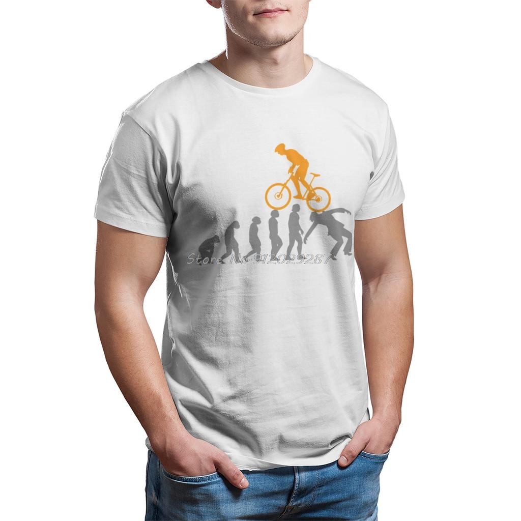 MTB Evolution Bike Mountain Accessories Bicycle Sport  T Shirt Men T Shirt Summer  Cotton Tshirt Tees Streetwear Harajuku