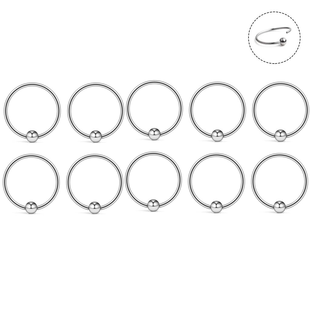 2-10Pcs Nose Ring 20G Thin Helix Cartilage Earrings For Lip Nostril Septum Piercing Hoop Womens and Mens Body Pierecing Jewelry