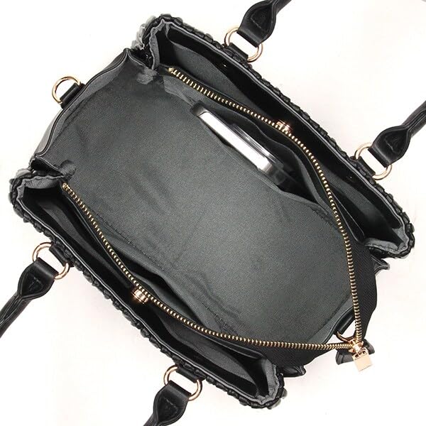 Labagagerie Random Pleated 2-Way Handbag B006004 Greige (26)