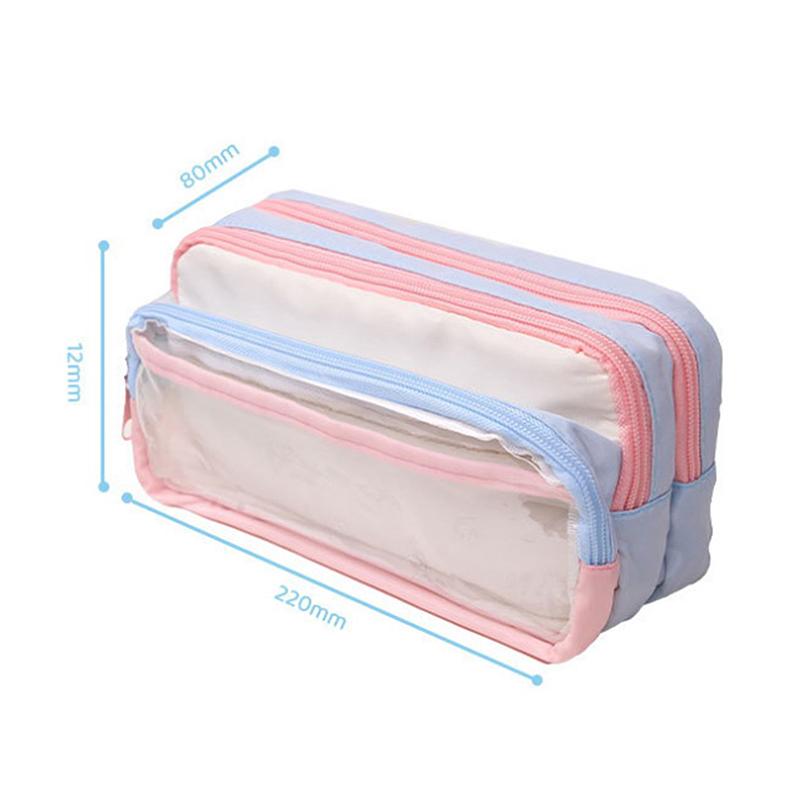 Large Capacity Pencil Case Itabag Cosmetic Bag Ita Bag Pouch Solid Color Storage Bag Stationery Storage Bag