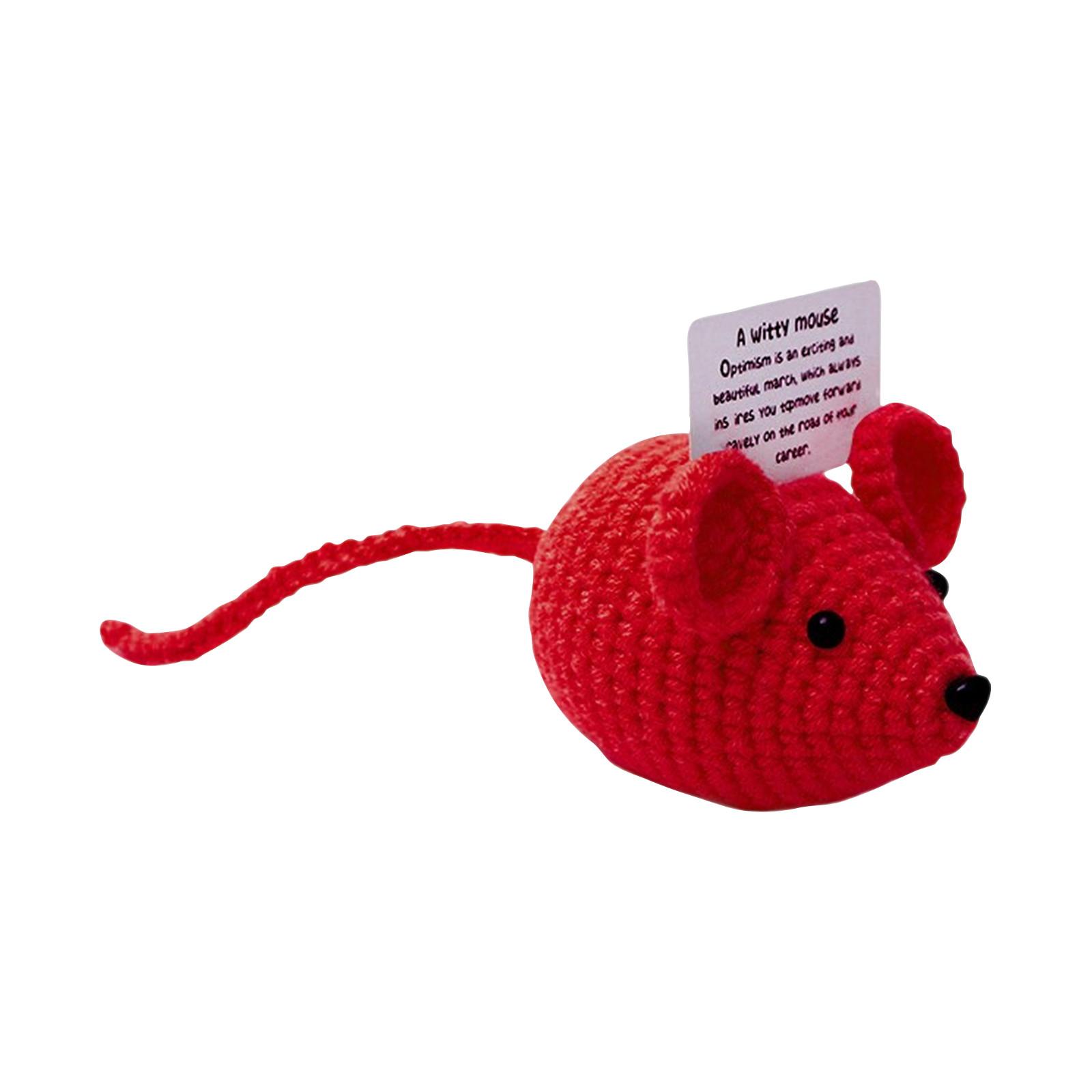 

Handmade Yarn Crochet Knitting Cute And Funny Gifts, Positive Energy Doll Ornaments(1pc) One Size червоний