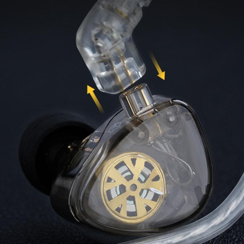 Double Dynamic Coils Earphones High Resolution Sound with Deeply Bass, Corded In Ear Earbud for Sports Gaming