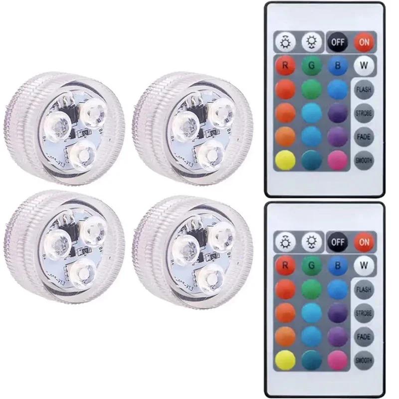 Waterproof Underwater Light, Submersible LED Lights, with Remote Control,  Tub Lamp 16 Colors Changing Shower Lamps