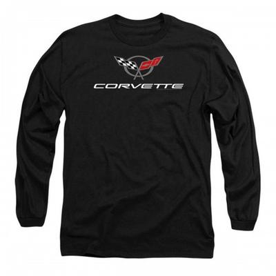Chevrolet Herre Corvette Emblem Langermet T-skjorte