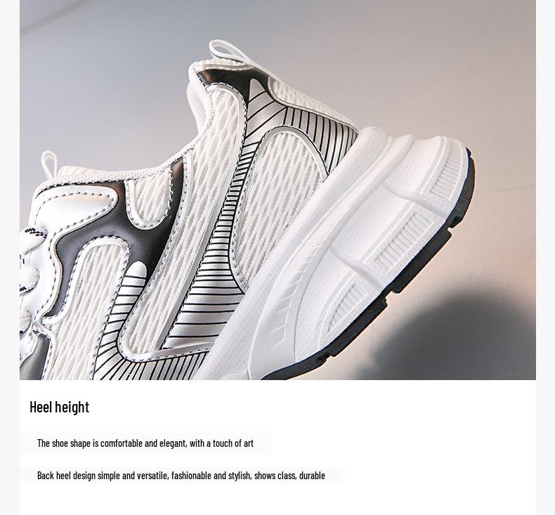 Women's Dad Shoes 2025: Autumn Mesh Breathable Casual Lightweight Running Sneakers with Thick Soles for a Smaller Foot Look