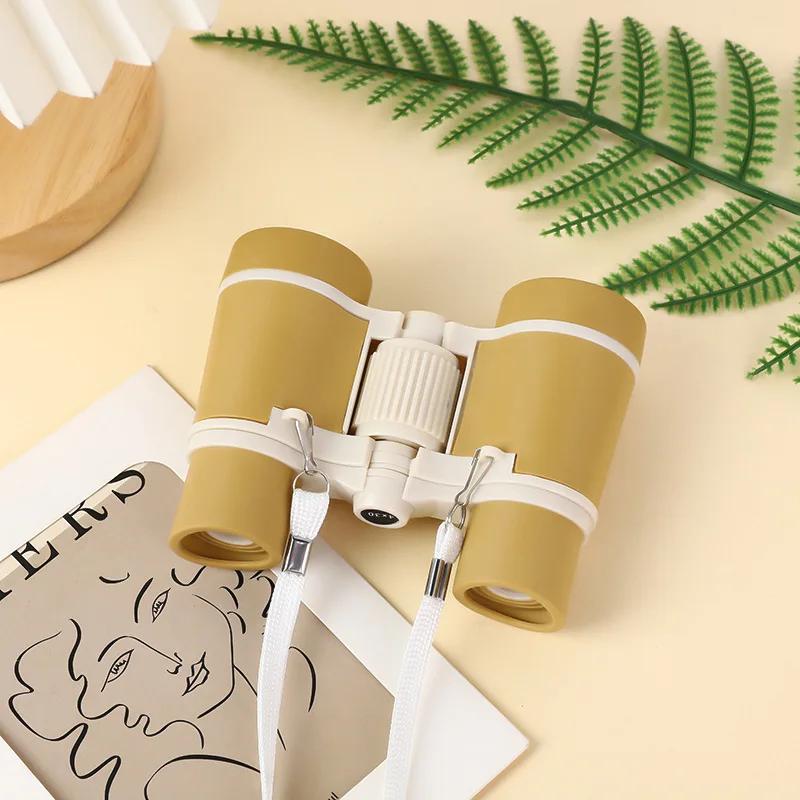 

Jungle Binoculars Magnifying Glass Portable Children Magnification Toy Shockproof Telescope for Birthday Hiking Presents коричневий