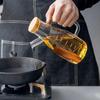Transparente Ölflasche mit Griff und Skala, hitzebeständige Küchenutensilien, Sojasauce-Essig-Behälter