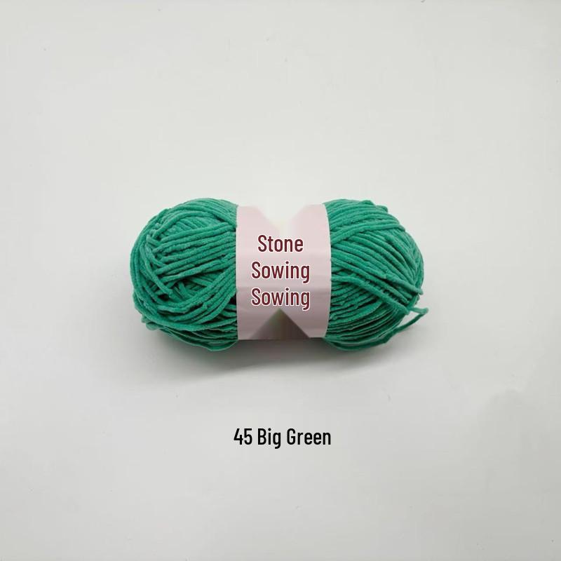 Medium Thick Chenille Yarn for Handmade Crochet Bags & Dolls