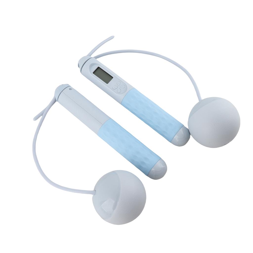 Jump Rope with Counter Weighted Adult Skipping Rope for Indoor Fitness Exercise Built In Battery