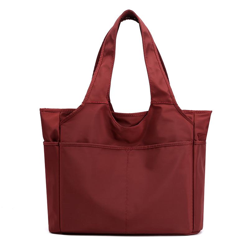 

Women s bags, Jielance s new women s bags, nylon cloth shoulder handbags, large capacity, multi-pocket bags, hand-held large bags. бордовый