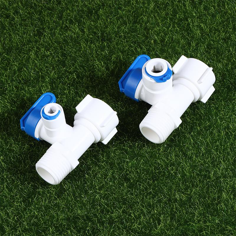 RO Water Filter Diverter Valve Adapter 1/2 to 1/4 3/8 Threads Leak Proof Design for Kitchen Sink Purifier System Accessories