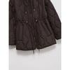 Winter Damesmode Verticale Kraag Strik Capuchon Taille Gevulde Jas Licht Warm Losse Jas