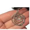 Geometric Alloy Necklace With Spiral Pendant For Fashion Casual Students