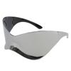Oversized Cyberpunk Retro One Piece Sunglasses with Future Tech for Women Men Y2K Fashion Super Sunglasses Punk Mask UV400