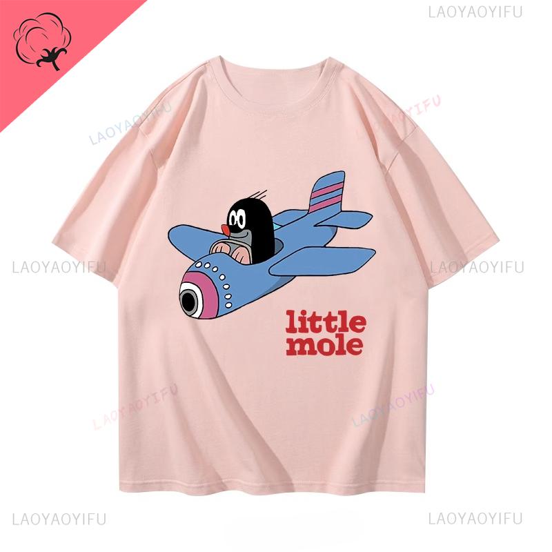 

The Mole Krtek Story Little Mole Animation Krtek Mole s T Shirt Pure Cotton Short Sleeved Graphic T-shirts Camisa Couple Tee 4XL