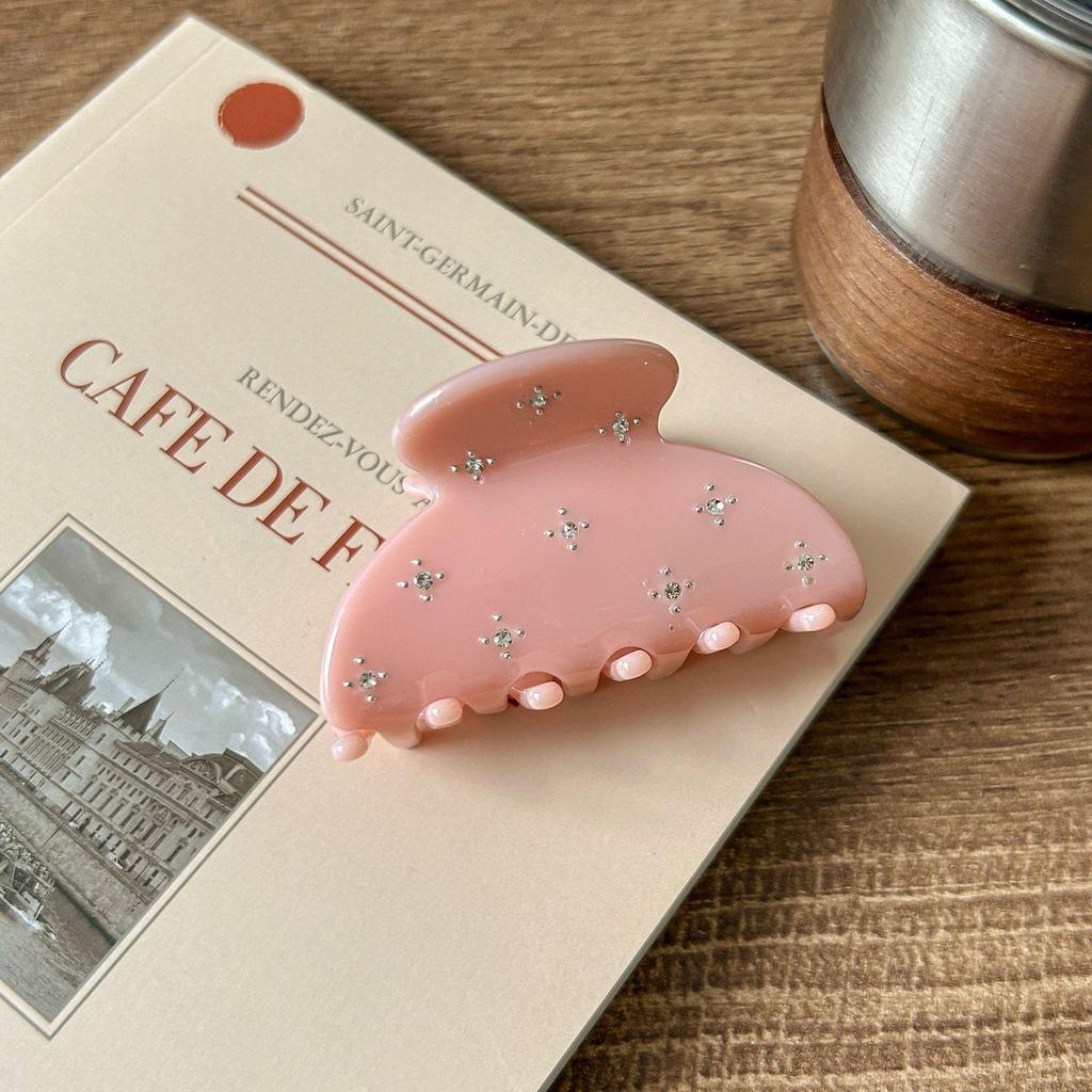 Teile Schönheit ~ Acetat Bonbonfarbe Haarspange mit Diamantnieten, Frisches Hai-Design, Elegantes & Kompaktes Haaraccessoire