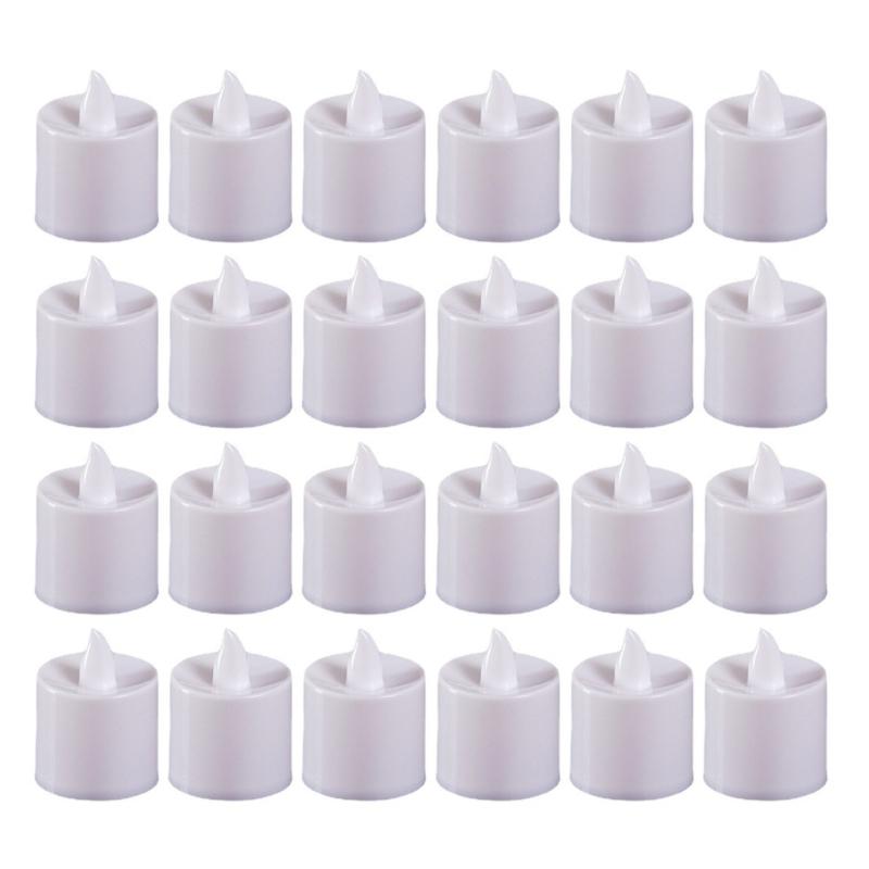 

Set of 24 Flameless LED Candlelight Battery Power Lights for Wedding Party Home Decoration Candle Lamp Centerpieces теплим білим кольором