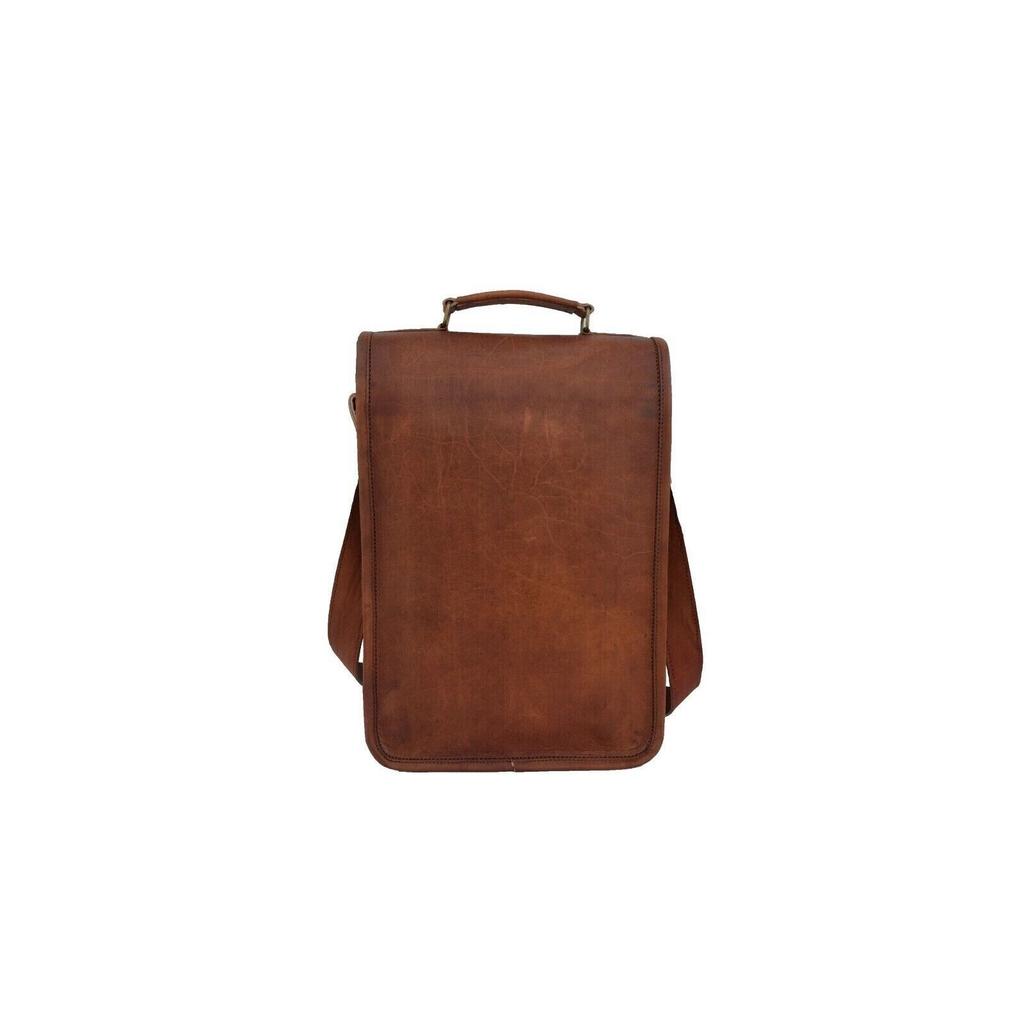 Briefcase School Crossbody Bags Leather Messenger Bag Laptop Satchel