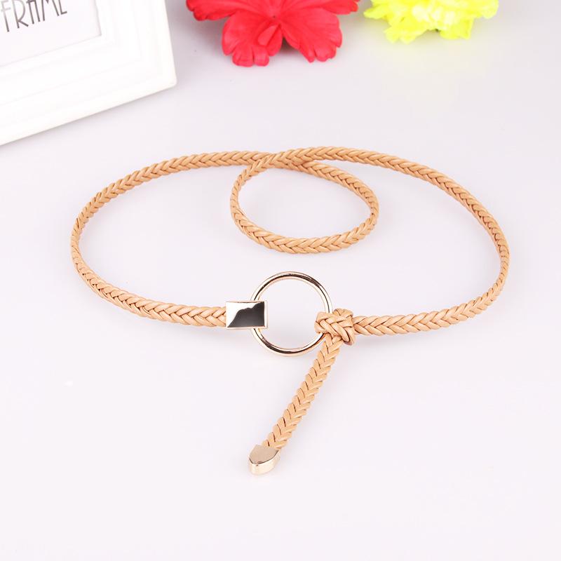 New Women's Thin Belt Hand-woven Thin Belt Dress Decoration Versatile Casual Belt