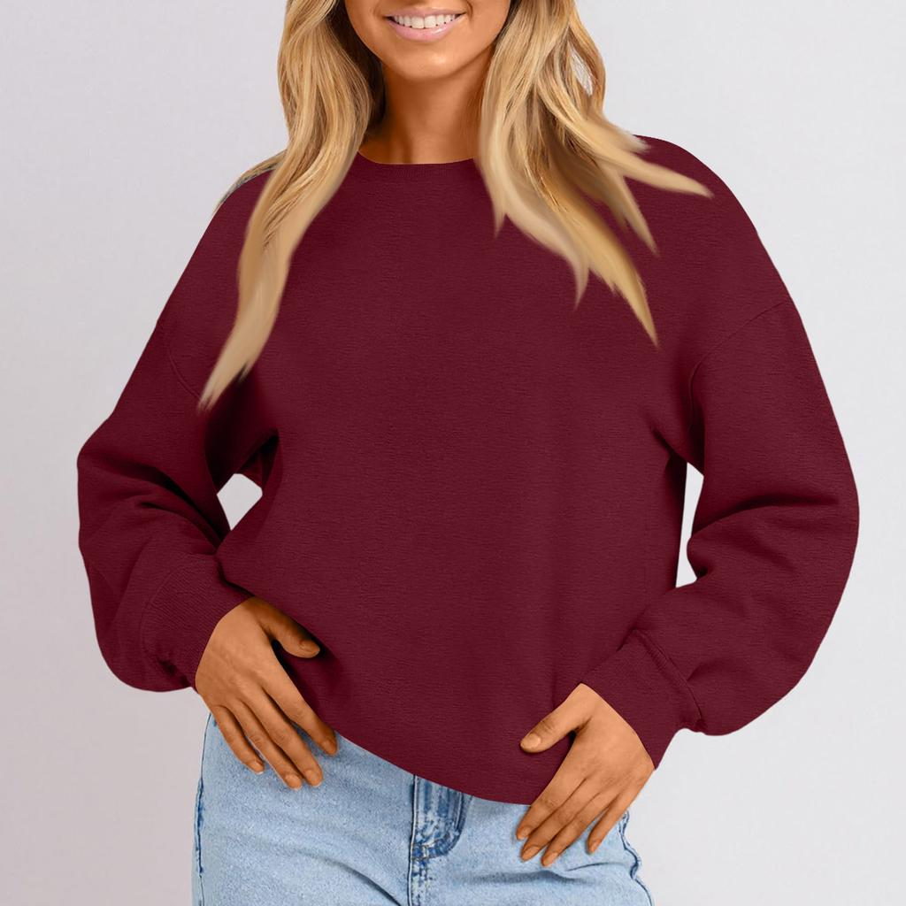 Жіночий модний однотонний повсякденний худі з довгим рукавом