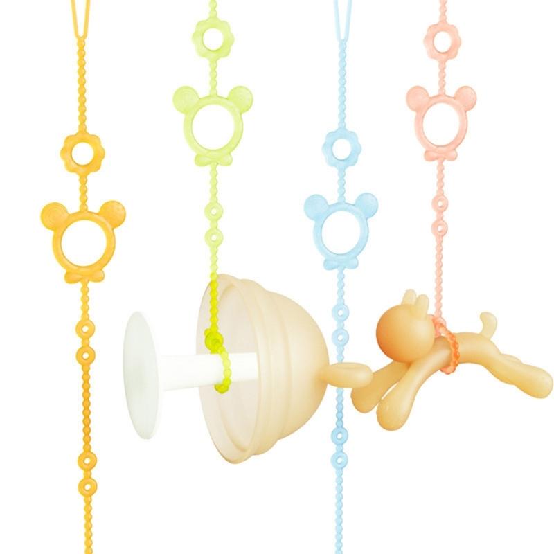 Silicone Teether Pacifier Strap Baby Dummy Clip Soother Chain Pacifier Strap Teether Toy Newborns Pacifier Chain Clip