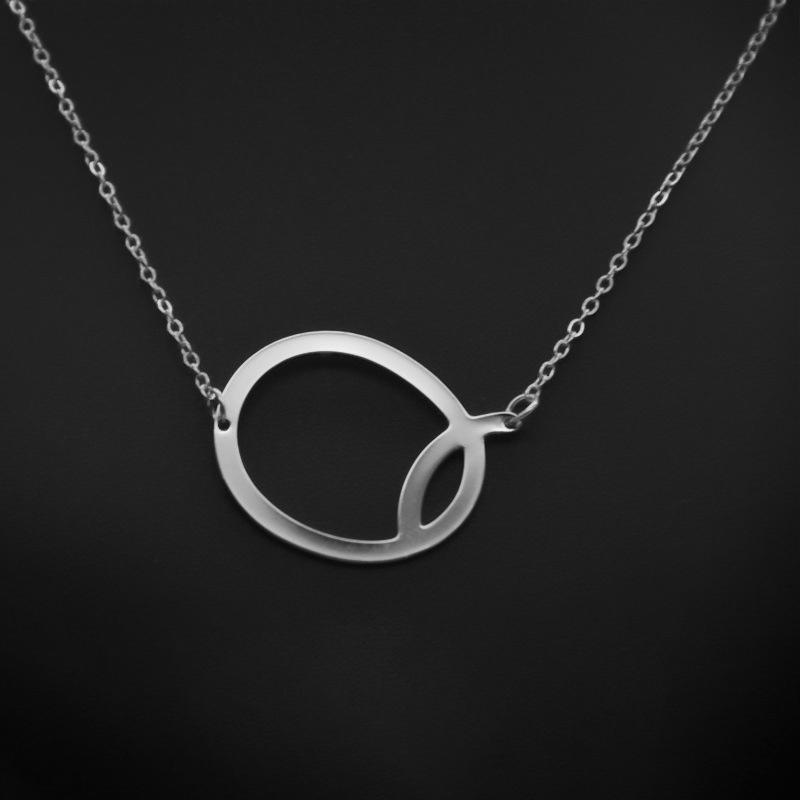 Kvinne 26 engelske bokstaver Ornament Ripple Chain Personlig brevkjede