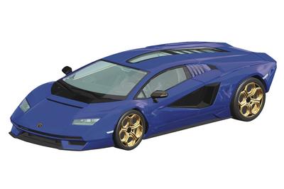 Aoshima Bunka Kyozai The Snap Kit Series Lamborghini Countach LPI Azul Metálico Modelo de Plástico 1/32 800-4 Pré-Colorido 19-F