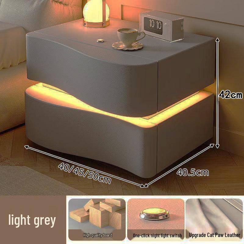 2025 Cream Luxury Bedside Table: Modern, Creative Design for a Stylish Bedroom