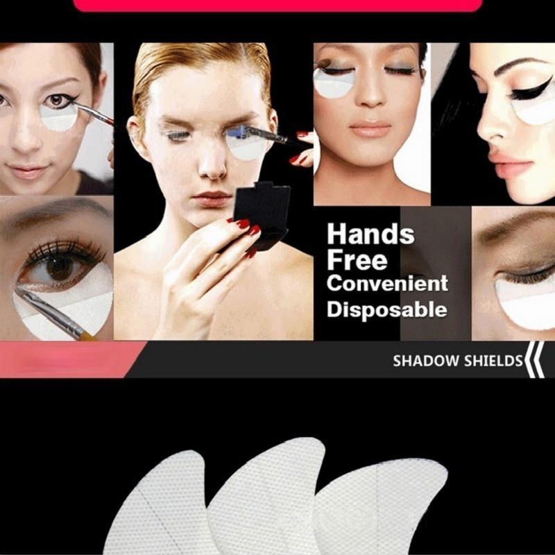 20pcs Eye Makeup Stencils Disposable Eyeshadow Stencils Stickers Eyeliner Shield Grafted Eyelashes Removal Patches Sticker