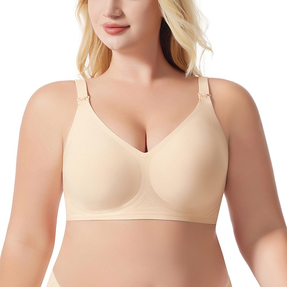 Seamless Nursing Bra in Plus Size Wire-Free Premium Full-Cup Design Soft Comfort