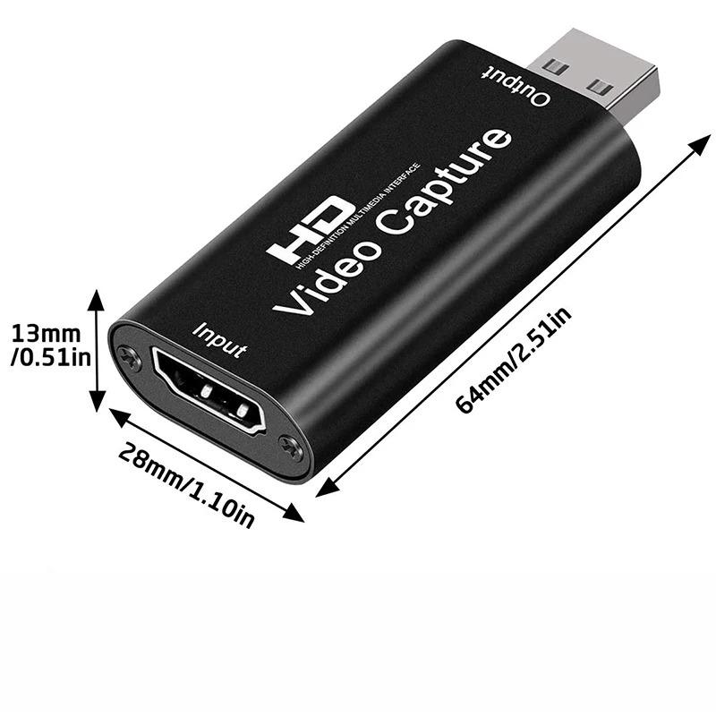 Metal HDMI-compatible to USB Video Capture Card 1080P USB 2.0 Game Grabber Box For PS4 DVD Camera PC Recording Live Streaming