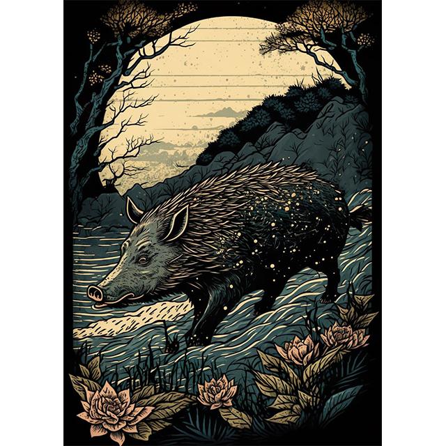 Asian Animals Zodiac Signs Japan China Prints Poster Canvas Painting Modern Wall Art Pictures for Living Room Bedroom Home Decor