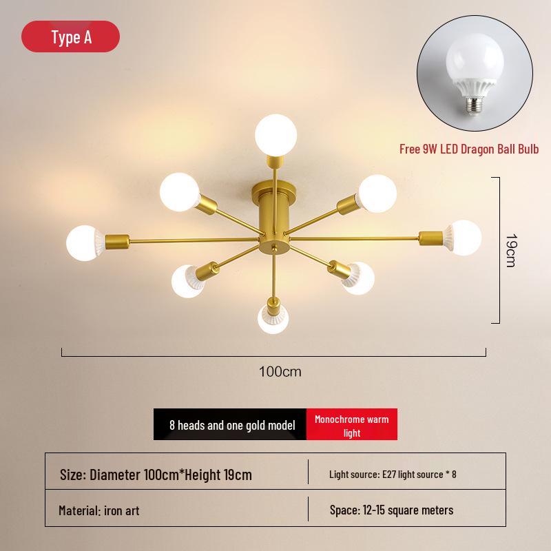 Nordic LED Ceiling Light: Modern Minimalist Design for Bedrooms & Living Rooms