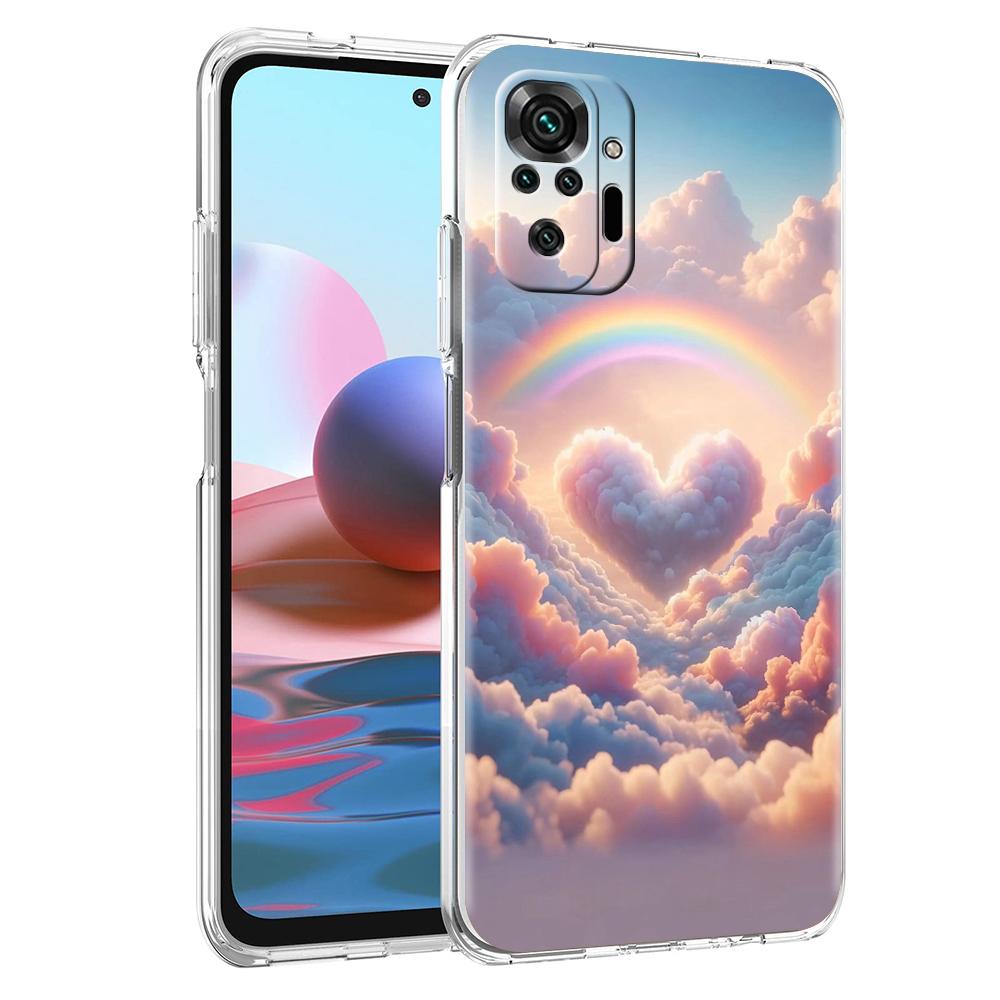 Transparent Phone Case for Redmi 13C 12C 10C Note 13 12 11 11T K40 Gaming Plus Pro 4G 5G Soft TPU Cover Shell Cute Cloud Capas
