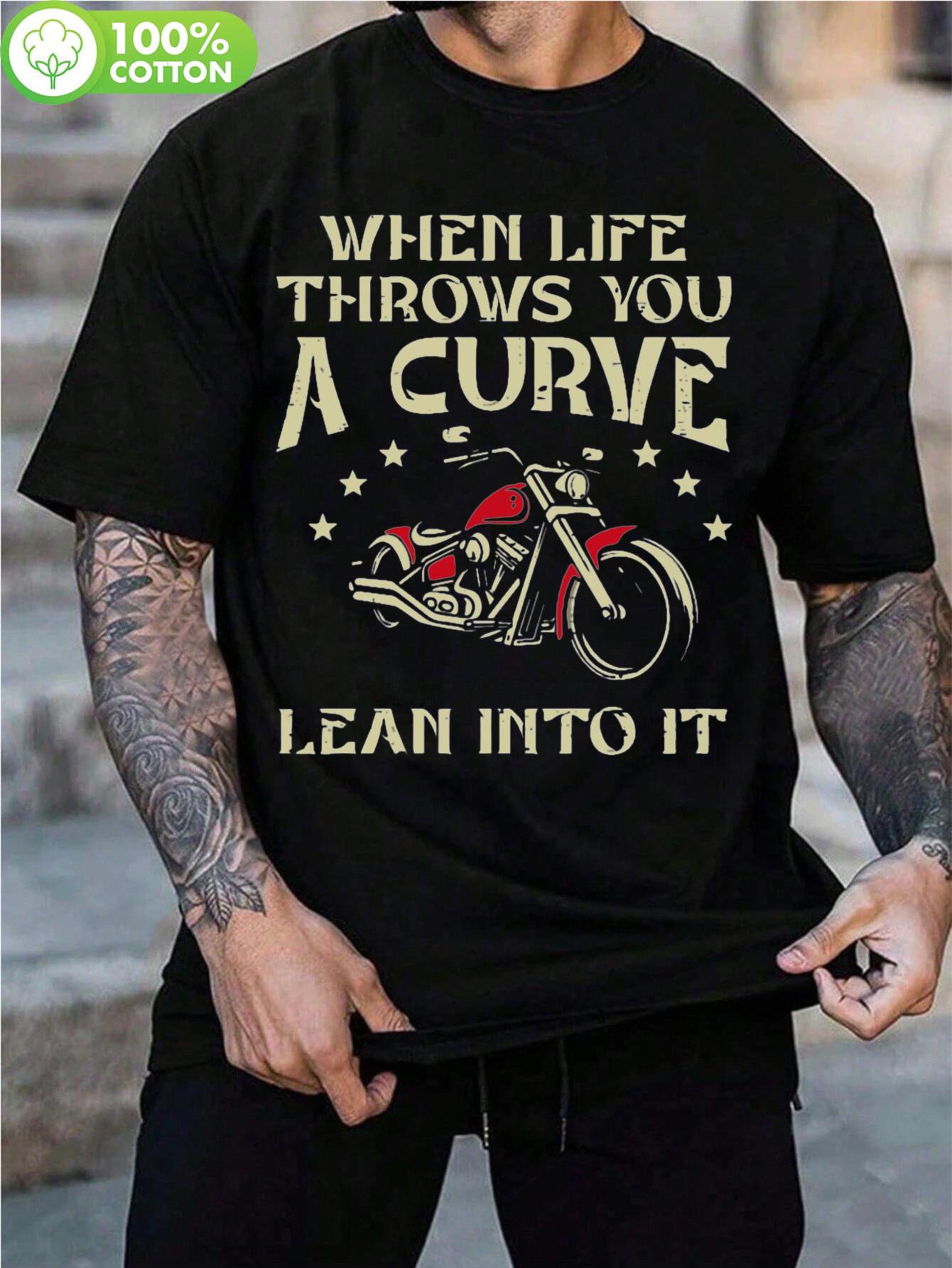 Black Cotton Crew Neck Tshirt with Motorcycle Applique an... S