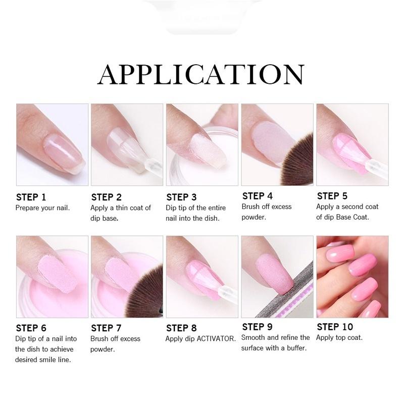 Buy Dip Powder Gradient French Natural Color Holographic Glitter