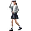Anta Training Series Solid Color Zip-Up Hooded Loose Sun Protection Jacket Women jackets Star-Diamond-Gray 162427704-3